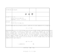 고소장 (강간치상죄) 고소장 (강간치상죄)